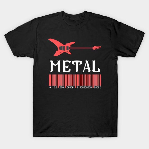 Metal Guitar Art T-Shirt by Abeer Ahmad